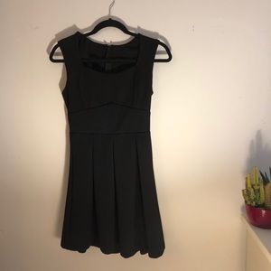 Black Pleated Cocktail Dress: Like-New!
